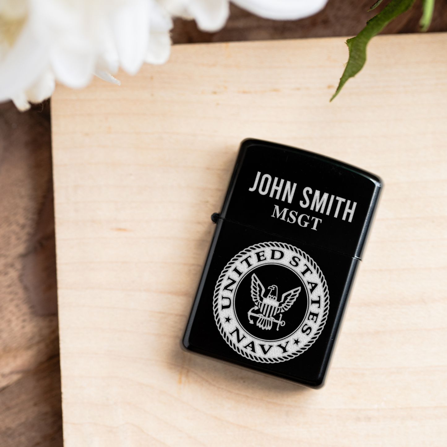 US Navy Custom Engraved Lighter, Personalized Gift for Veterans, Unique Keepsake, Perfect for Navy Veterans, Custom Lighter