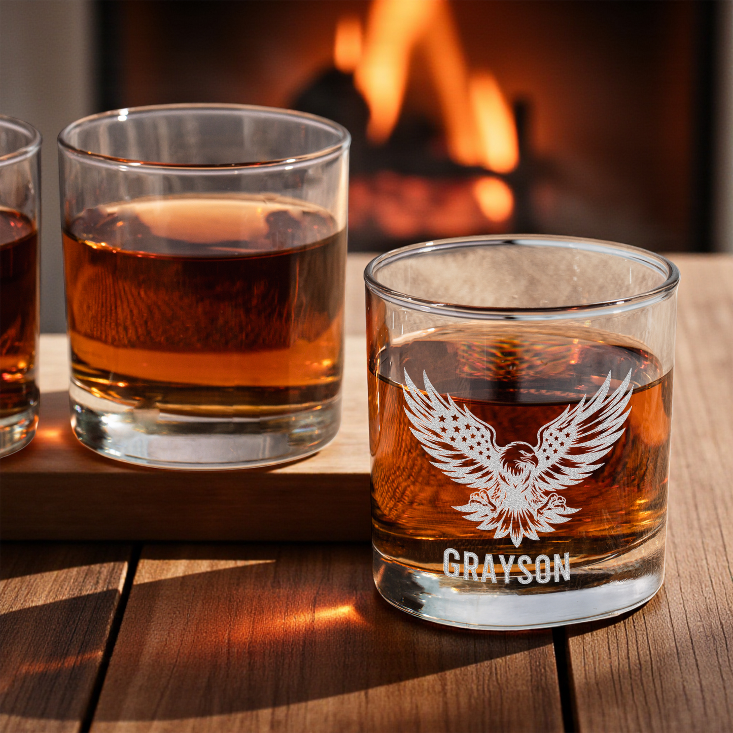 Personalized Eagle Whiskey Glass