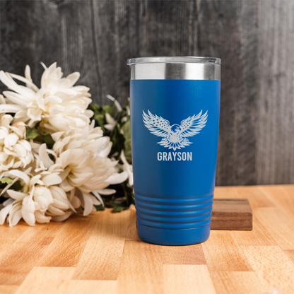 20oz Stainless Steel Tumbler with Eagle Design
