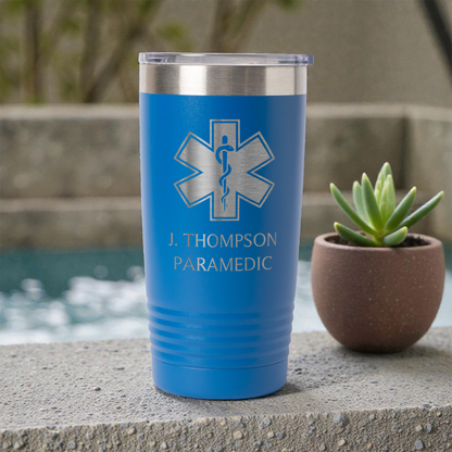 20oz Stainless Steel Tumbler - Paramedic Design
