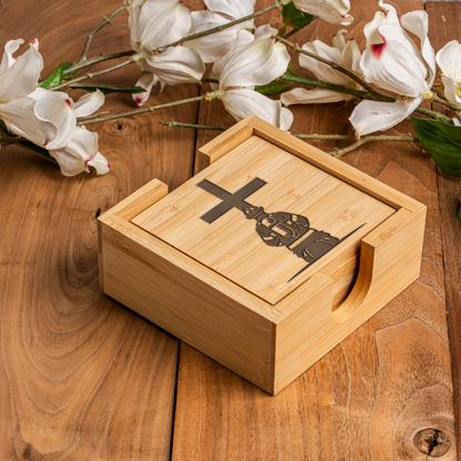 Firefighter Memorial Bamboo Coaster Set