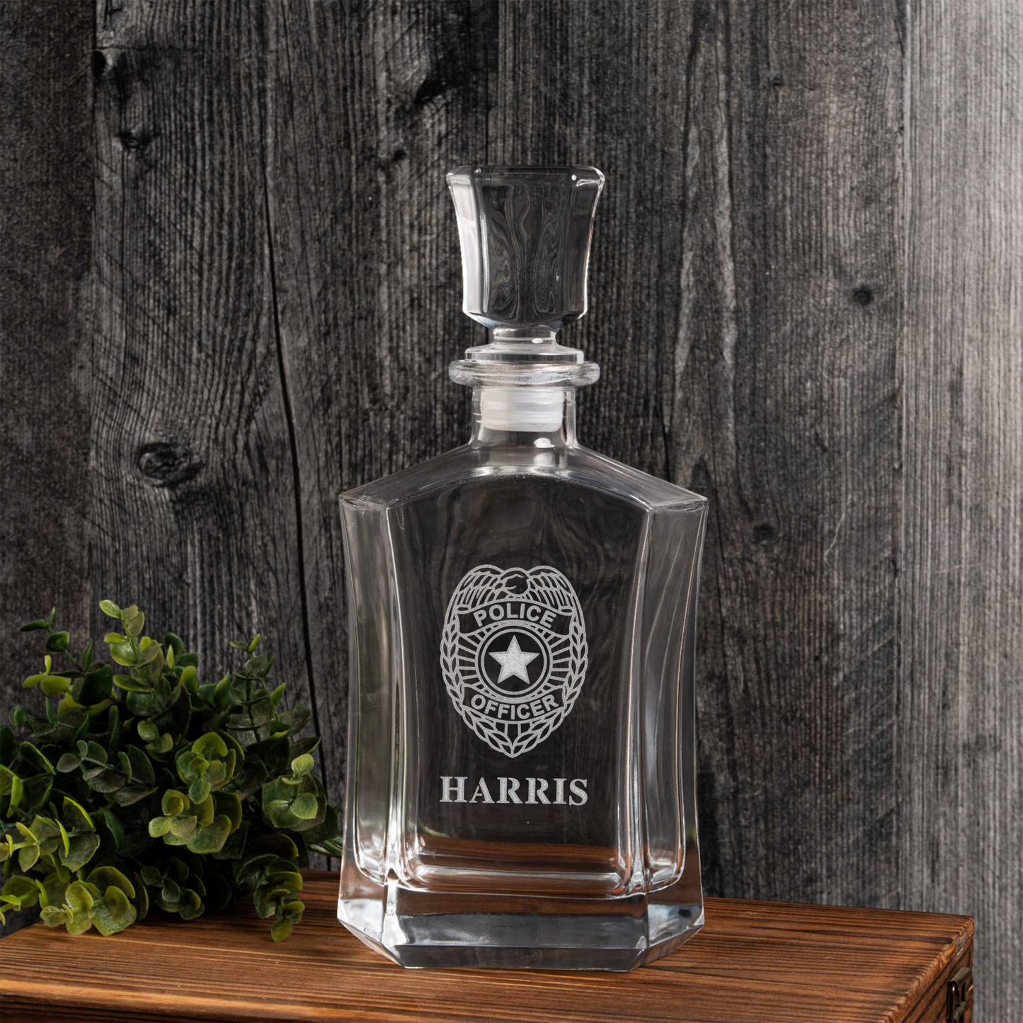 Personalized Law Enforcement 24oz Capitol Decanter