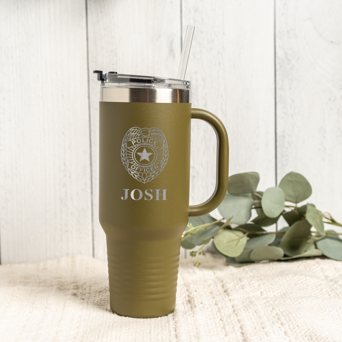 40oz Personalized Police Officer Tumbler