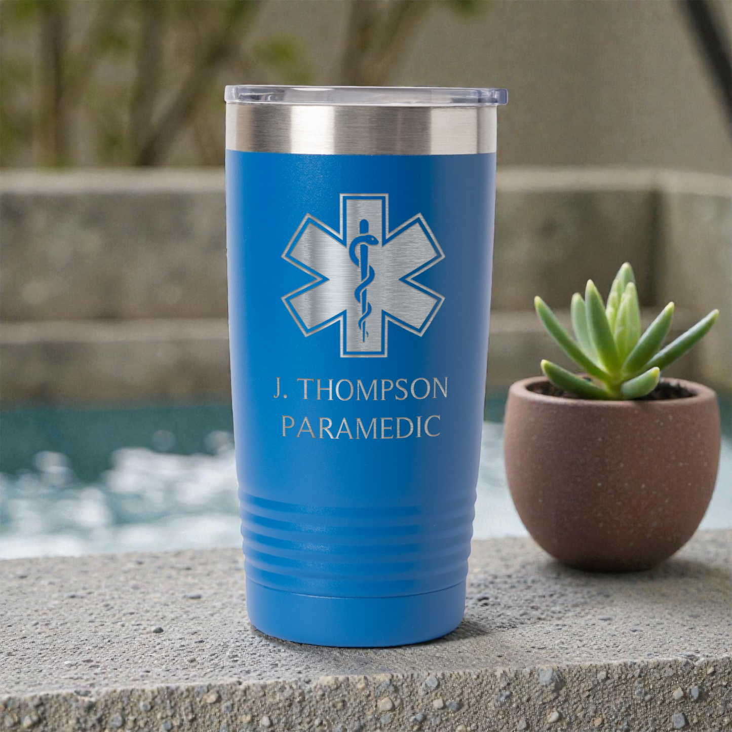 20oz Stainless Steel Tumbler - Paramedic Design