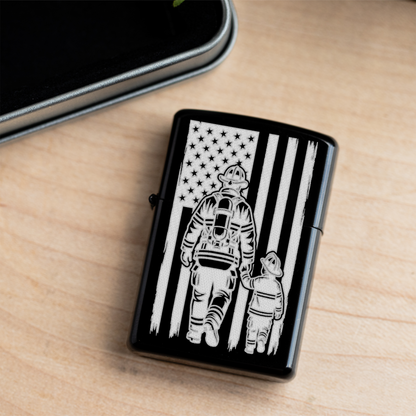 Engraved Lighter with Firefighter Design, Personalized Gift for Special Occasions, Firefighters Gift Lighter