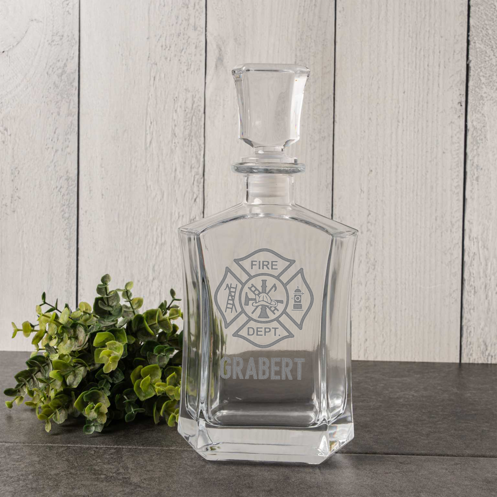 Personalized Fire Department 24oz Capitol Decanter