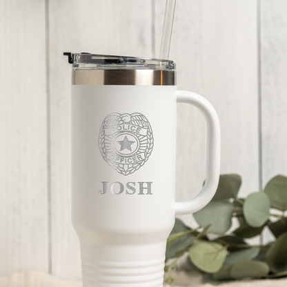 40oz Personalized Police Officer Tumbler