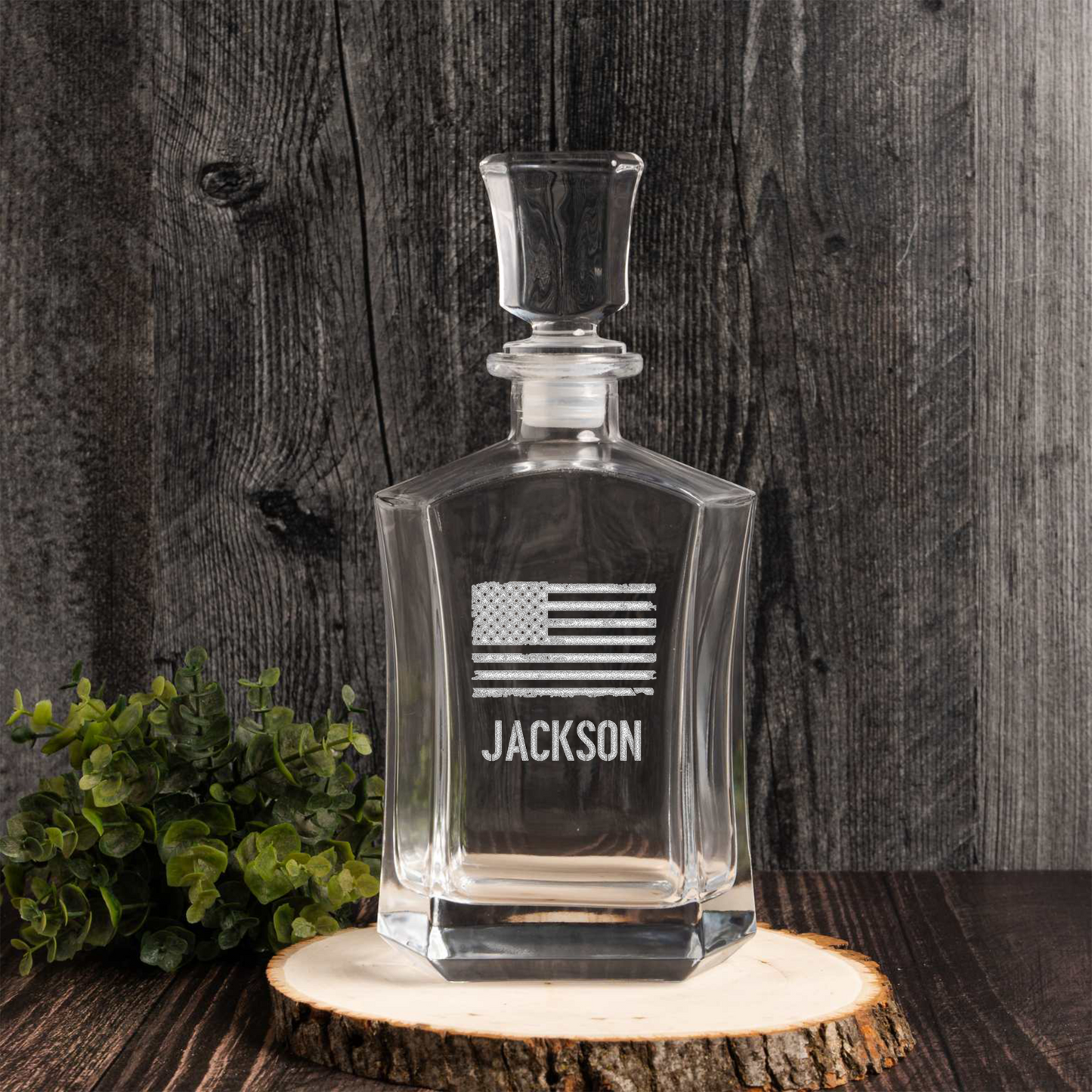 24oz Capitol Decanter with American Flag Design
