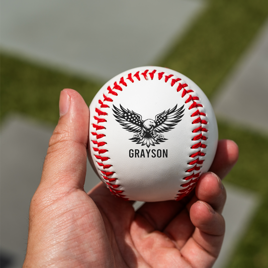 Personalized Patriotic Eagle Baseball