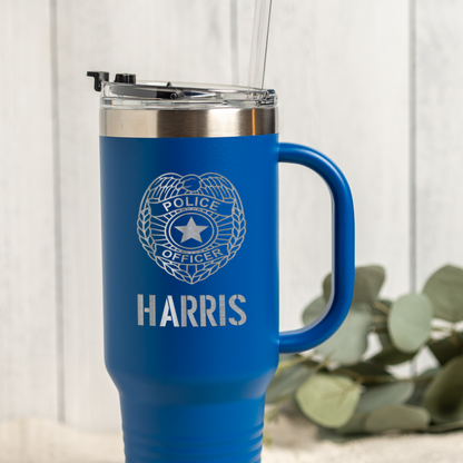 Personalized 40oz Police Officer Tumbler