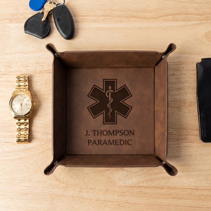 Custom EMS Vegan Leather Snap Up Tray