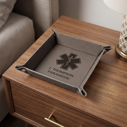 Custom EMS Vegan Leather Snap Up Tray