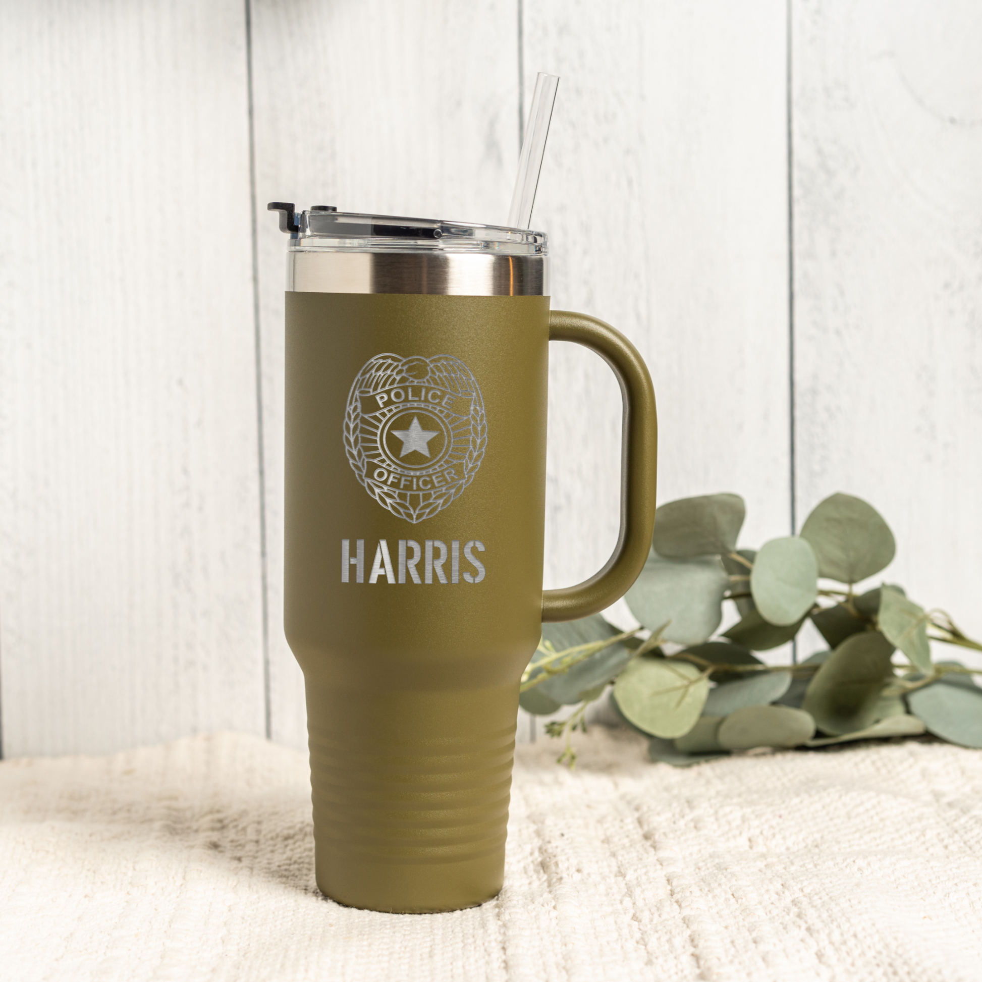 Personalized 40oz Police Officer Tumbler