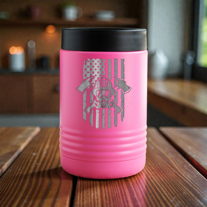 Firefighter Insulated Beverage Holder, Fire Dept Gift, Keeps Drinks Cool