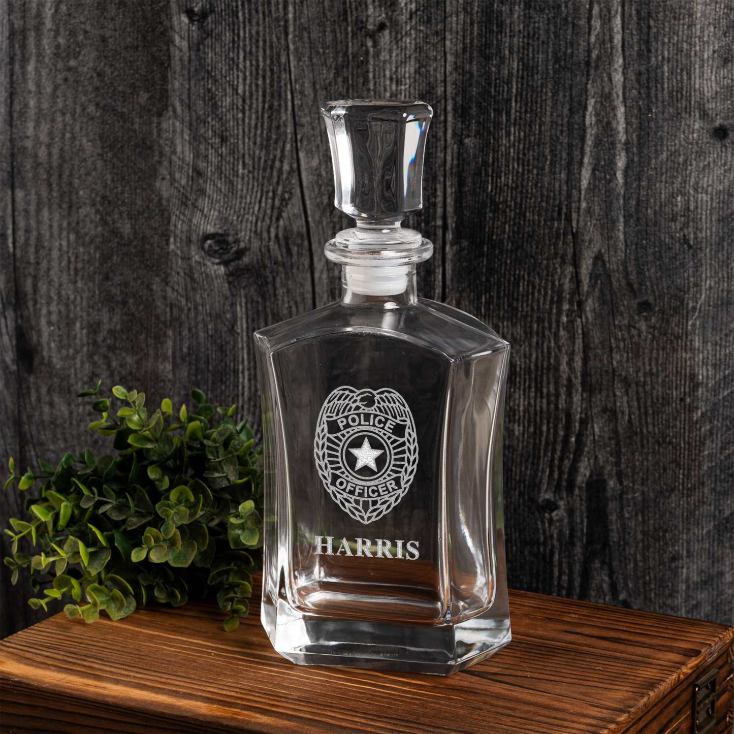 Personalized Law Enforcement 24oz Capitol Decanter