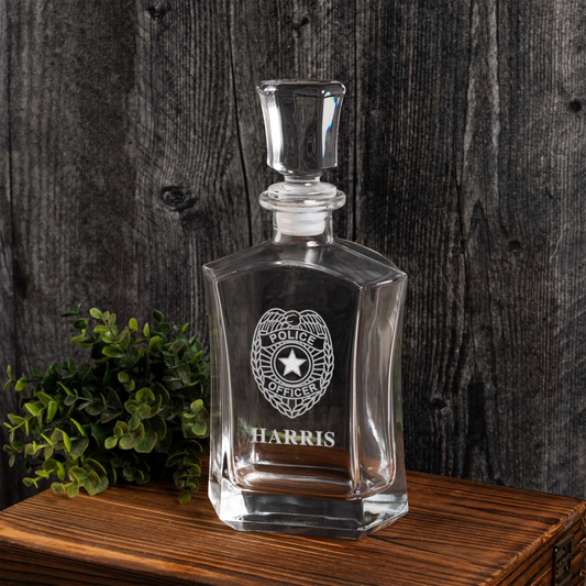 Personalized Law Enforcement 24oz Capitol Decanter