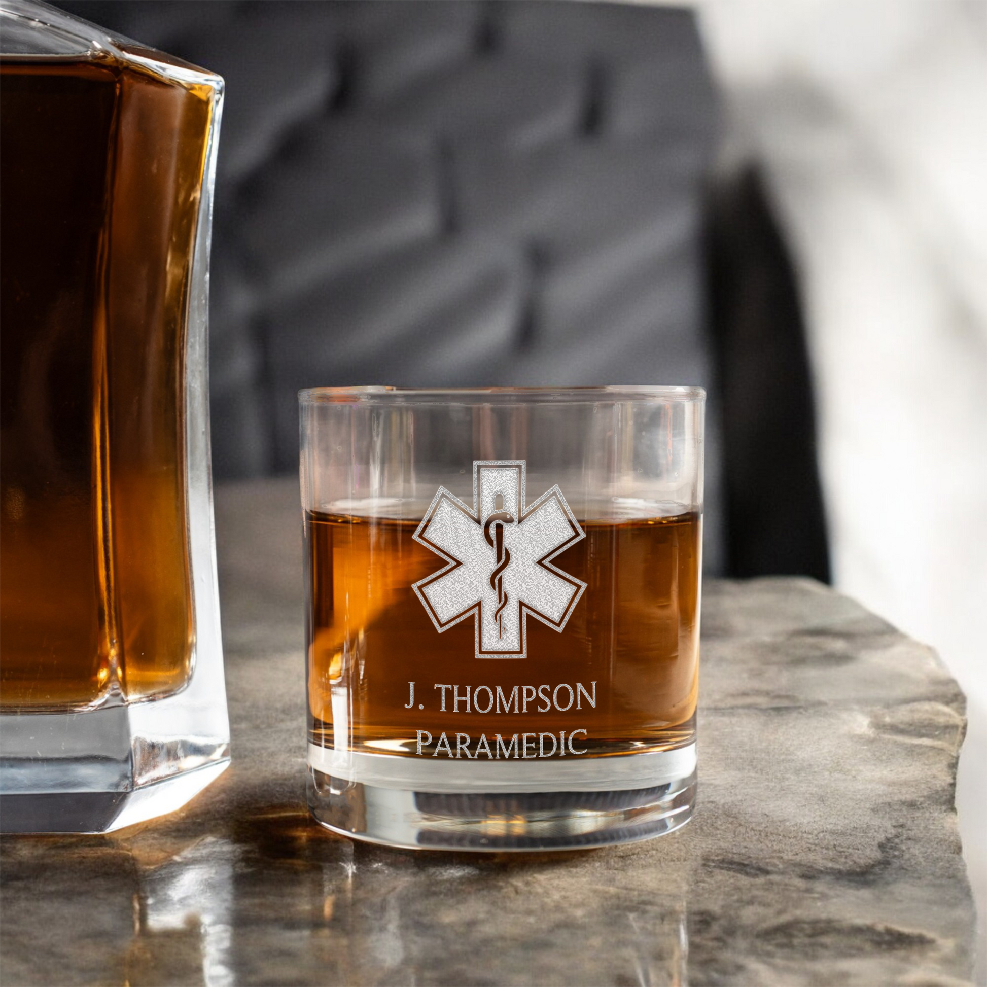 Personalized EMS Whiskey Glass