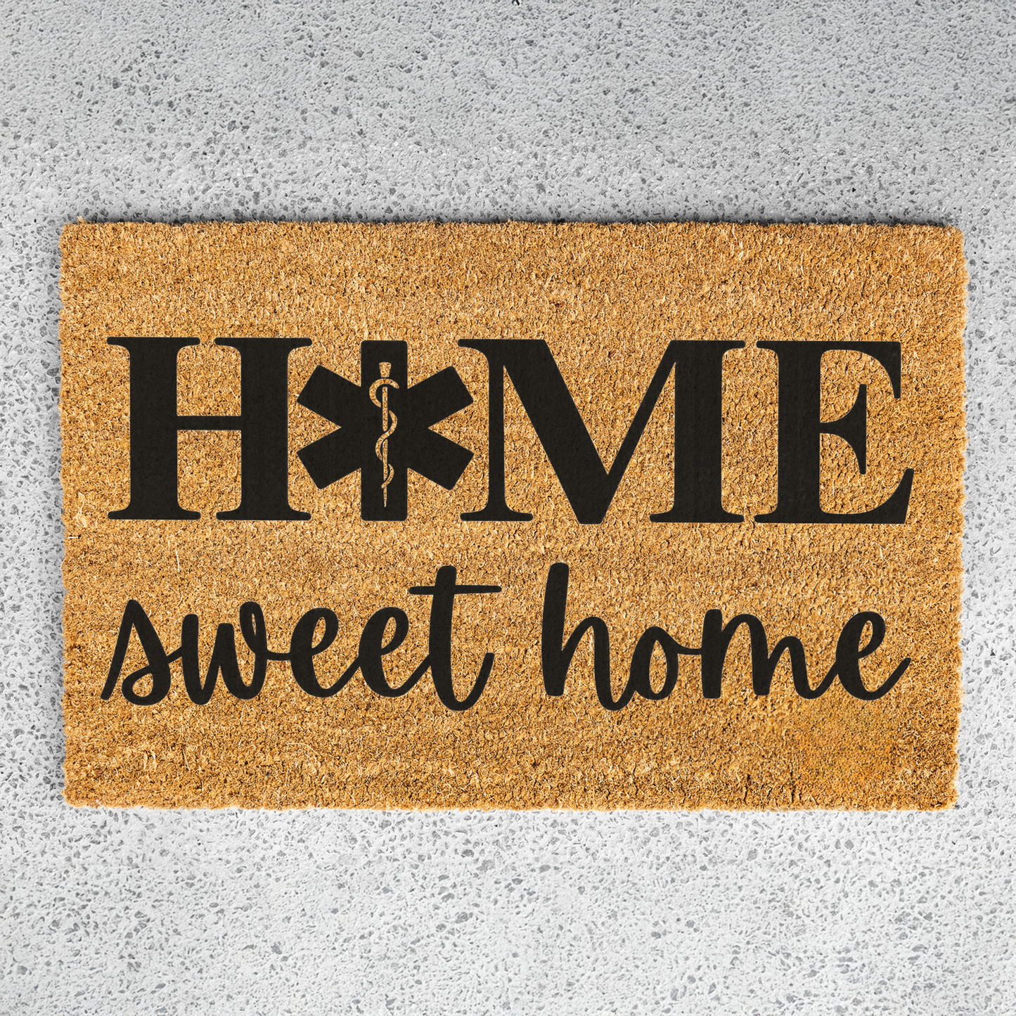 EMS Home Sweet Home Doormat | EMT Welcome Mat | Paramedic Housewarming Gift | Emergency Medical Services Door Mat | EMT Home Decor