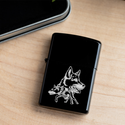 Engraved K9 Lighter | Police Dog Gift | K9 Handler Gift | German Shepherd Lighter | Law Enforcement Gift | Working Dog Gift