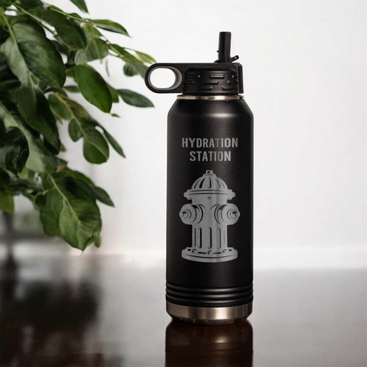 Hydration Station Fire Hydrant Water Bottle