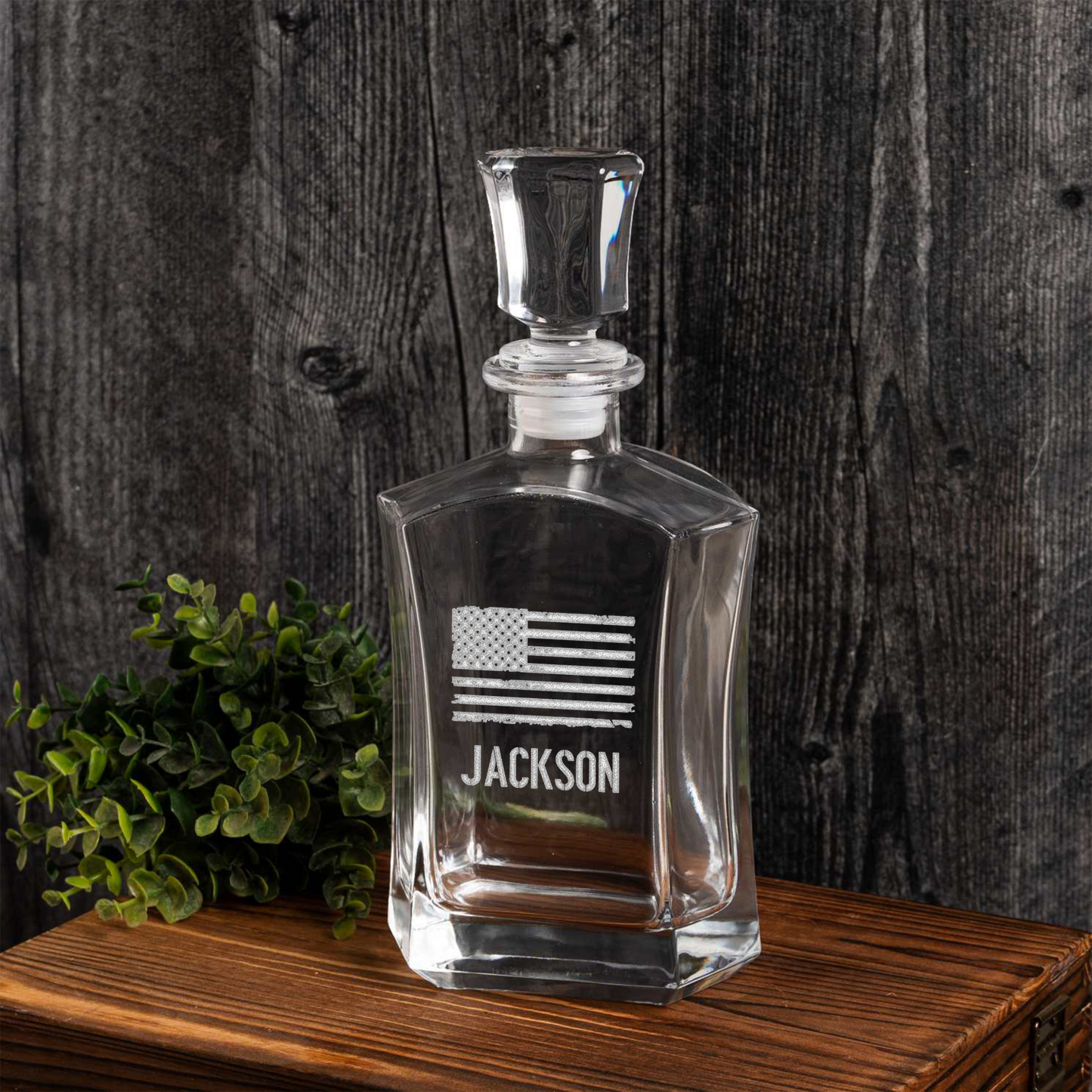 24oz Capitol Decanter with American Flag Design
