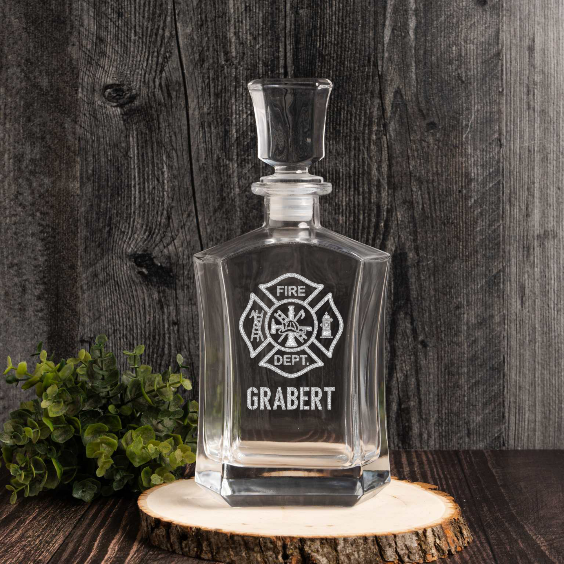 Personalized Fire Department 24oz Capitol Decanter