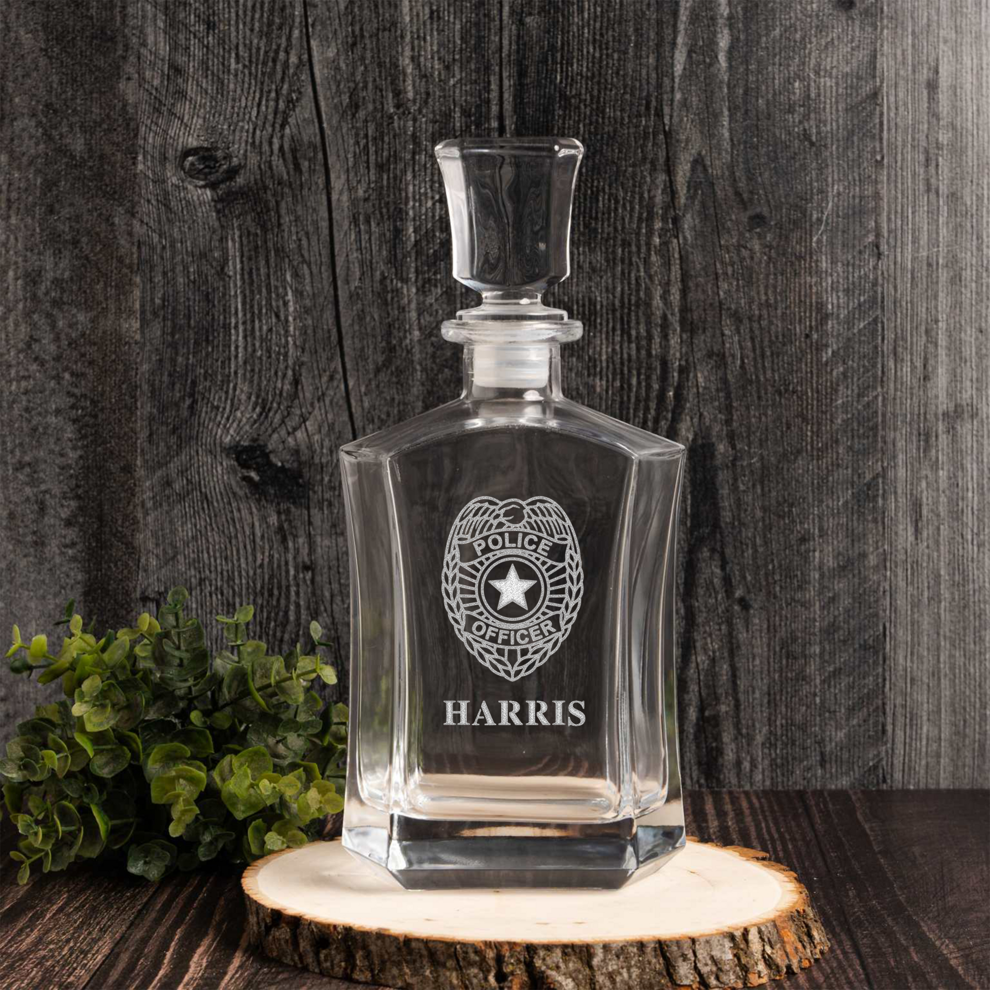 Personalized Law Enforcement 24oz Capitol Decanter