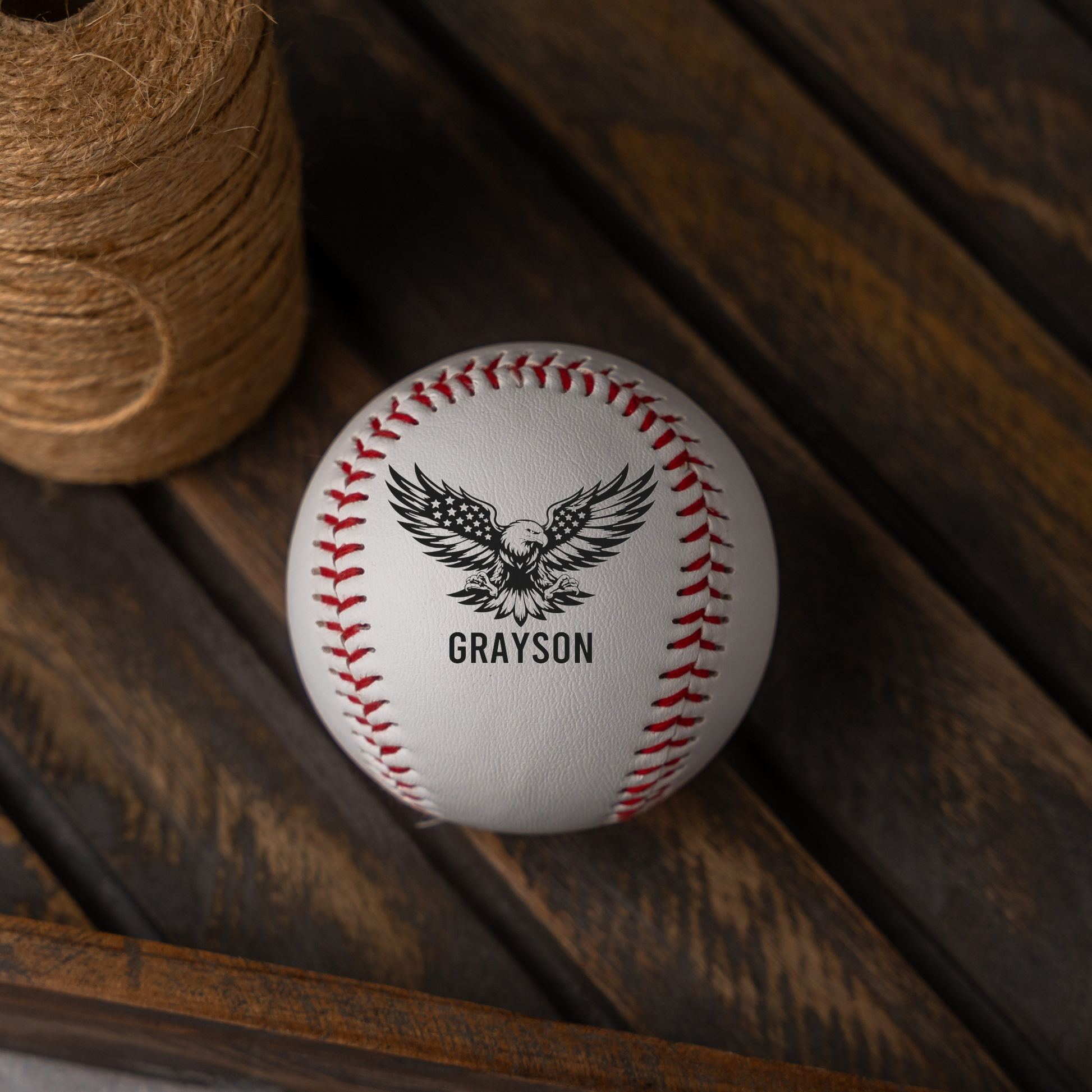 Personalized Patriotic Eagle Baseball