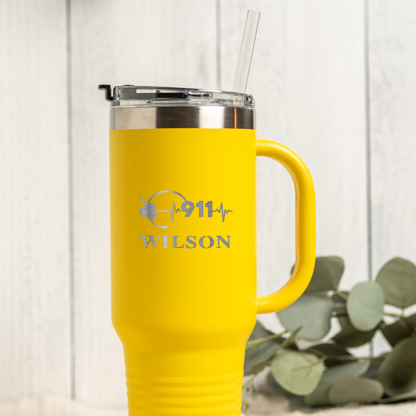 Custom 40oz Tumbler with 911 Dispatcher Design
