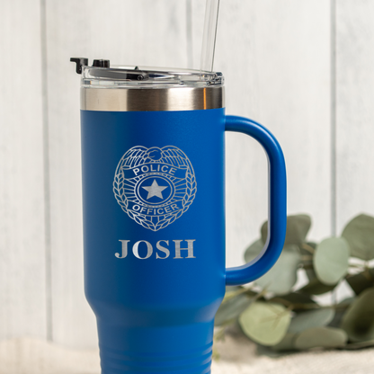 40oz Personalized Police Officer Tumbler
