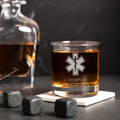 Personalized EMS Whiskey Glass