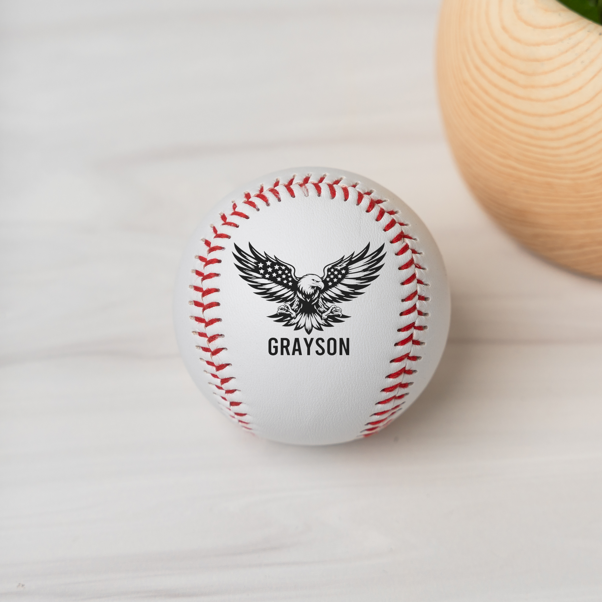 Personalized Patriotic Eagle Baseball