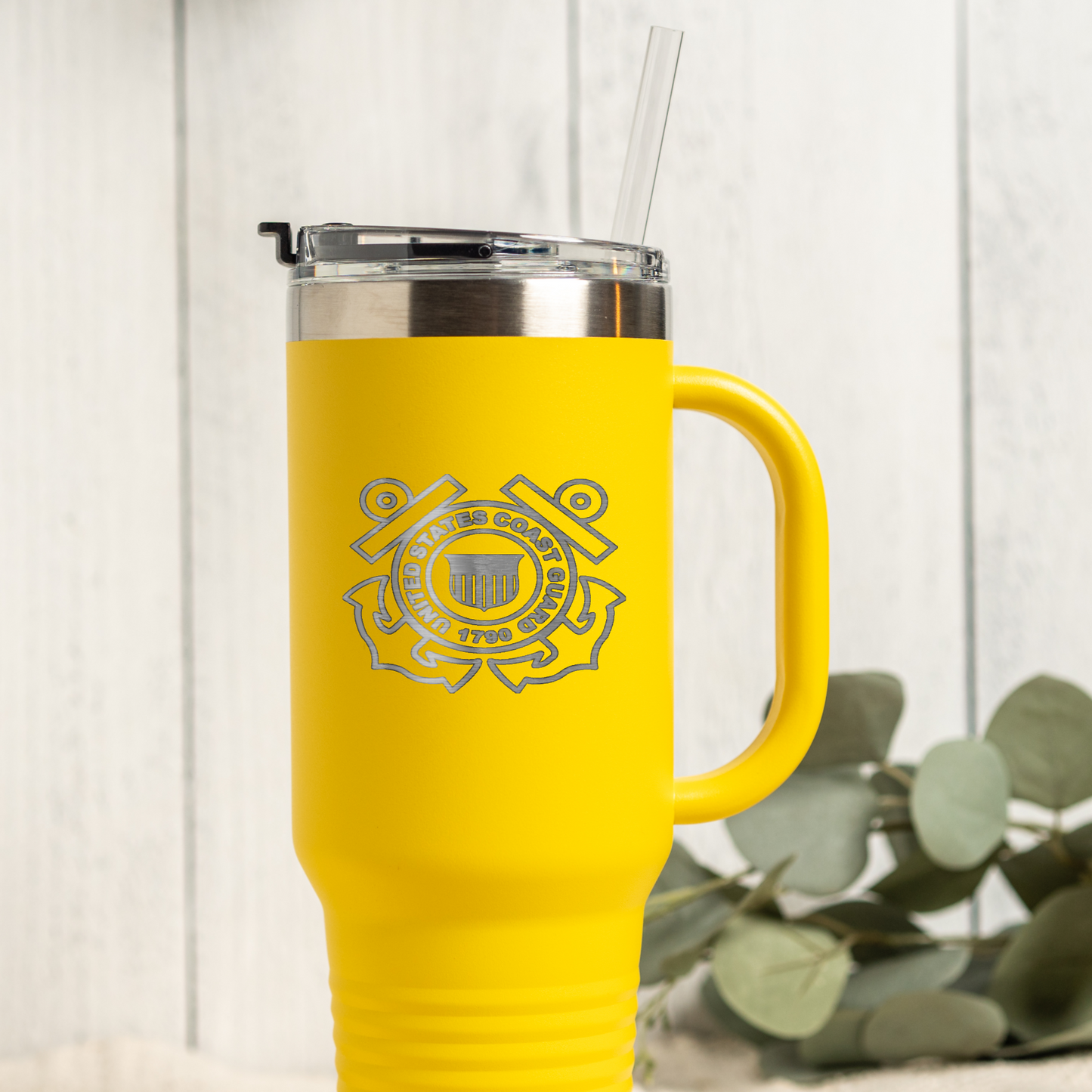 40oz Tumbler with Coast Guard Design, Insulated Travel Mug, Stainless Steel, Perfect Gift
