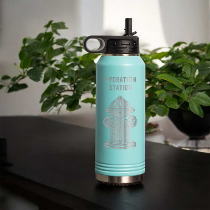 Hydration Station Fire Hydrant Water Bottle