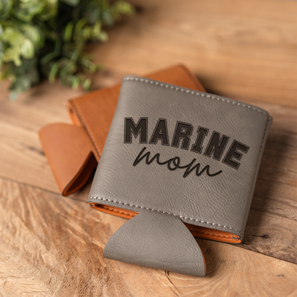 Marine Mom Leather Beverage Holder