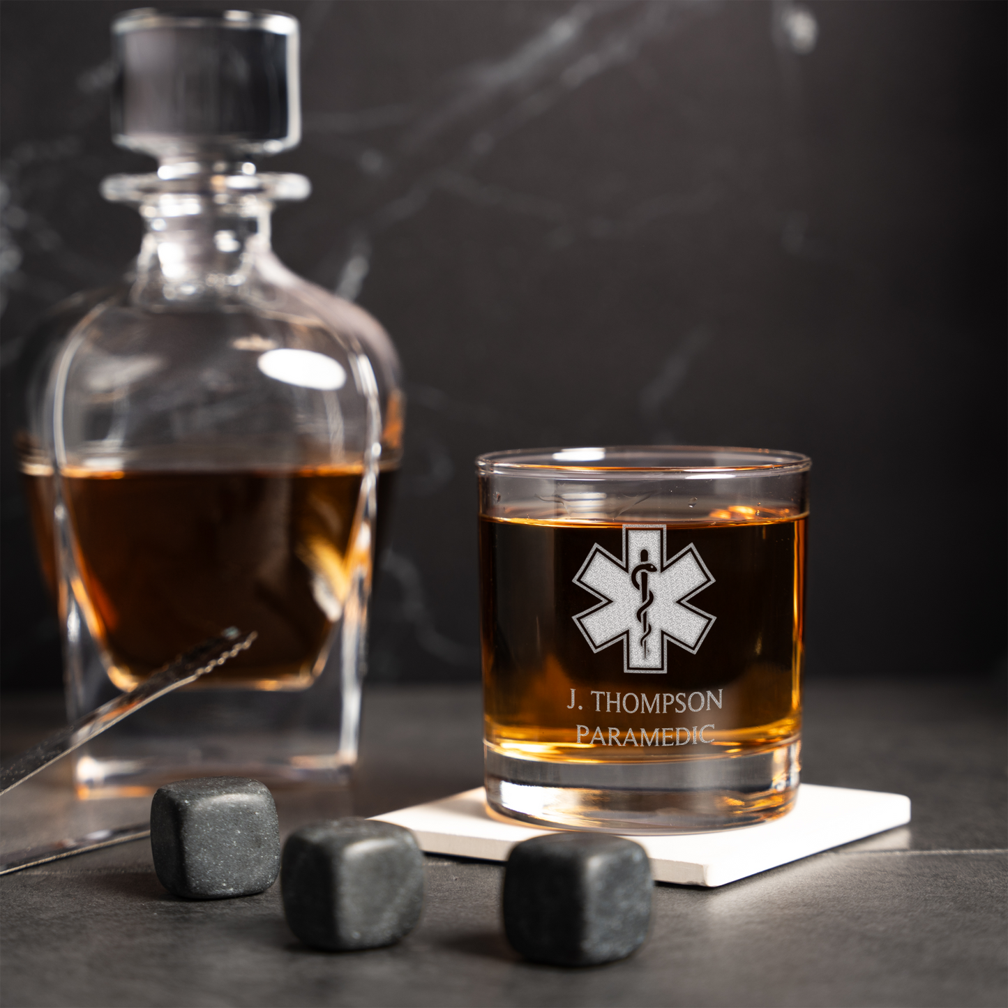 Personalized EMS Whiskey Glass