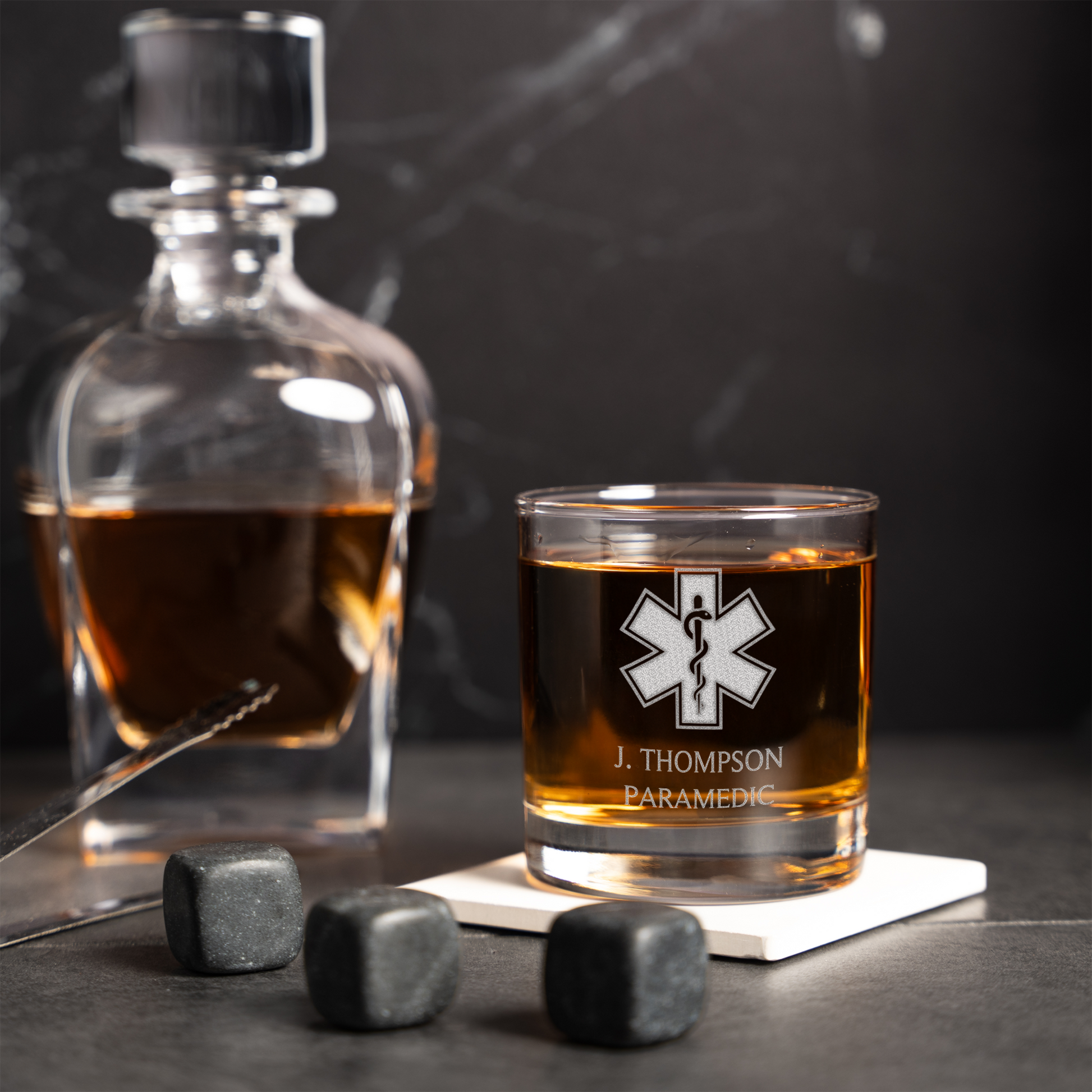 Personalized EMS Whiskey Glass