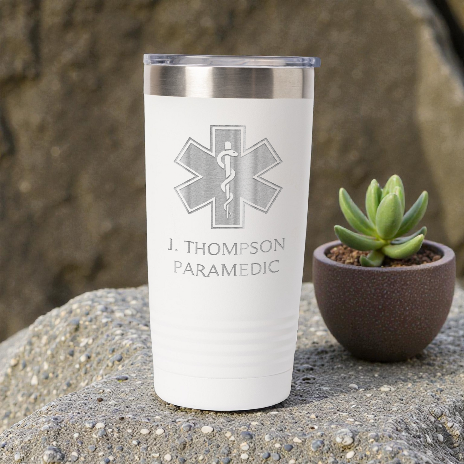 20oz Stainless Steel Tumbler - Paramedic Design