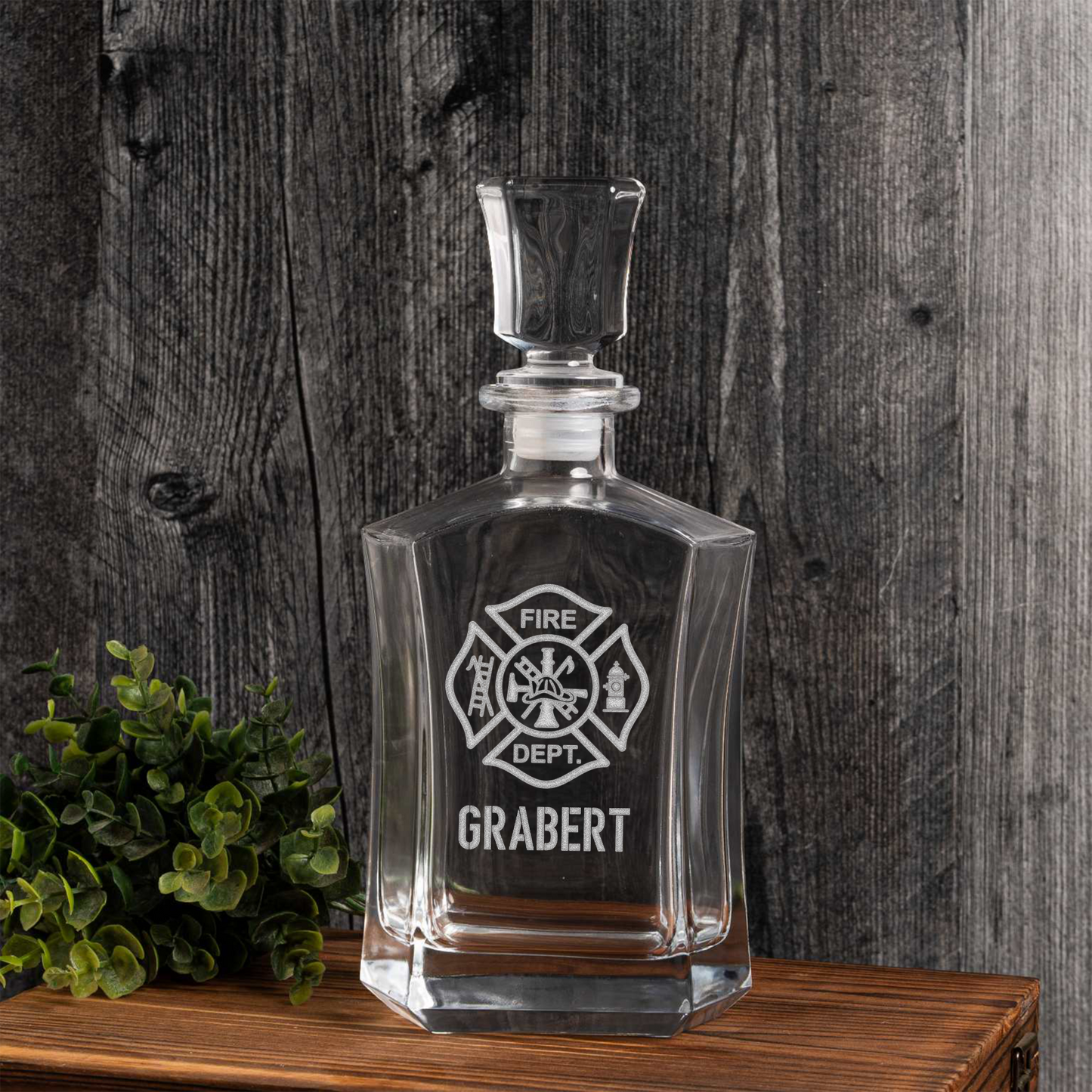 Personalized Fire Department 24oz Capitol Decanter