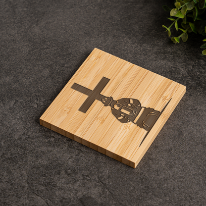 Firefighter Memorial Bamboo Coaster Set