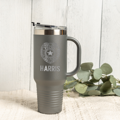 Personalized 40oz Police Officer Tumbler
