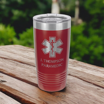 20oz Stainless Steel Tumbler - Paramedic Design