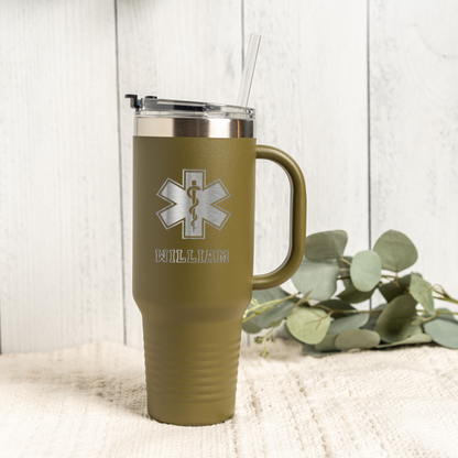40oz Personalized Medical Symbol Tumbler