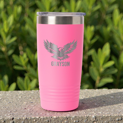 20oz Stainless Steel Tumbler with Eagle Design