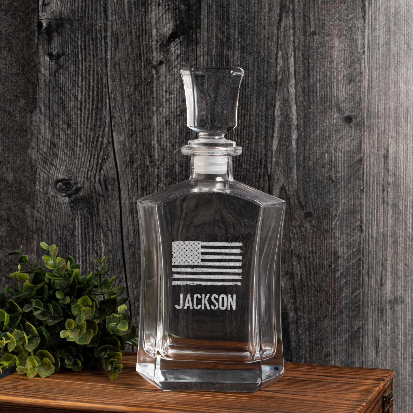 24oz Capitol Decanter with American Flag Design