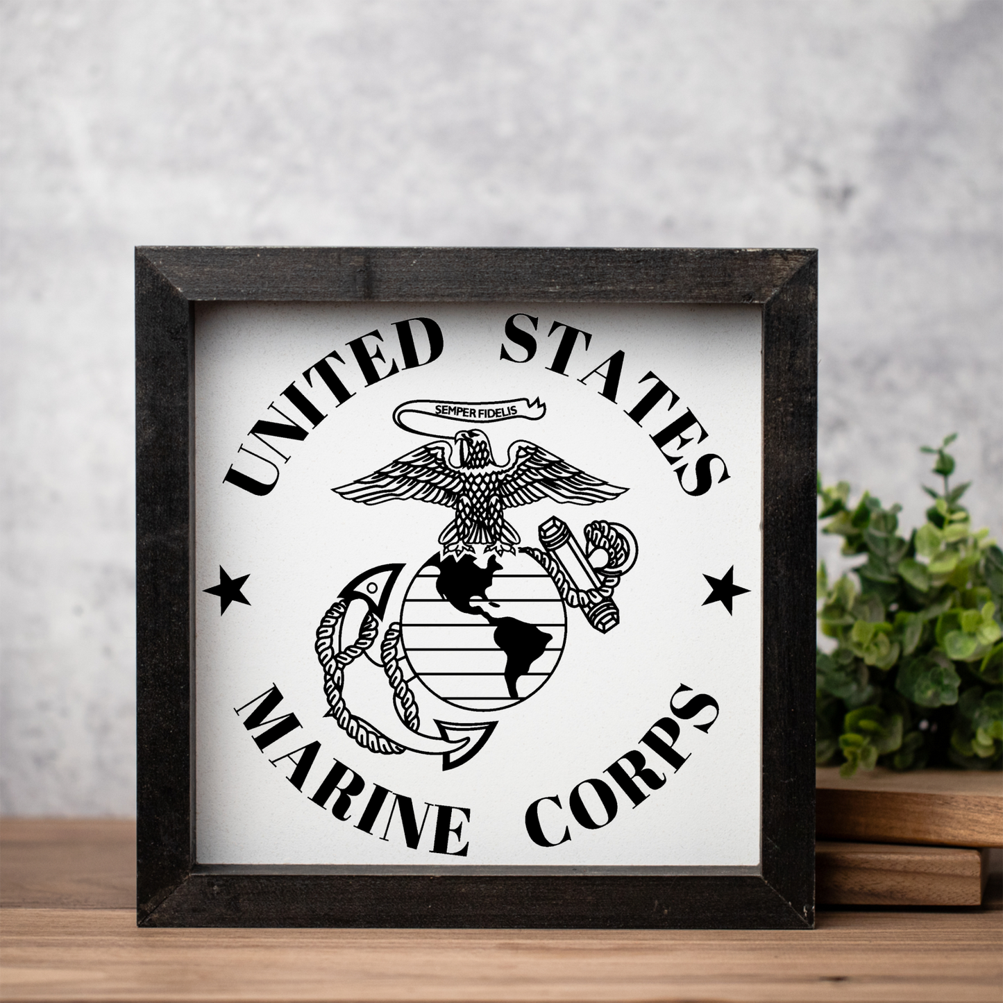 United States Marine Corps Framed Sign