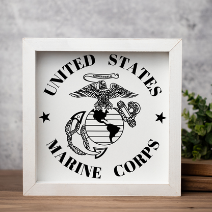 United States Marine Corps Framed Sign