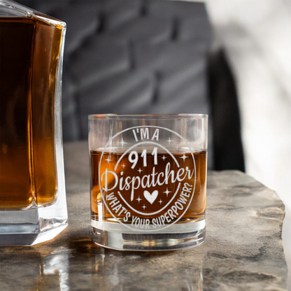911 Dispatcher Whiskey Glass