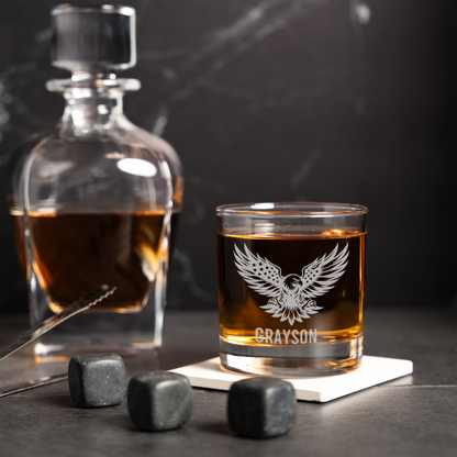 Personalized Eagle Whiskey Glass